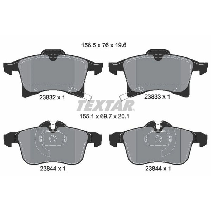 Textar Front Brake Pad Set 2383201