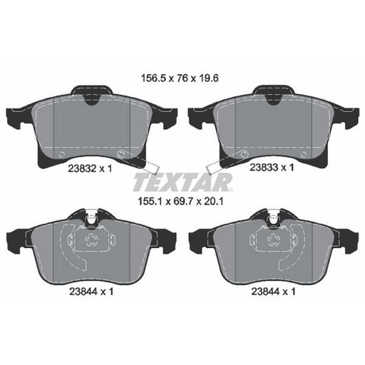 Textar Front Brake Pad Set 2383201
