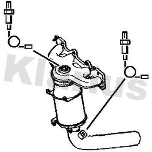 Klarius Catalyst Type Appr With Pipe fits Fiat 500 2007 on 1.2