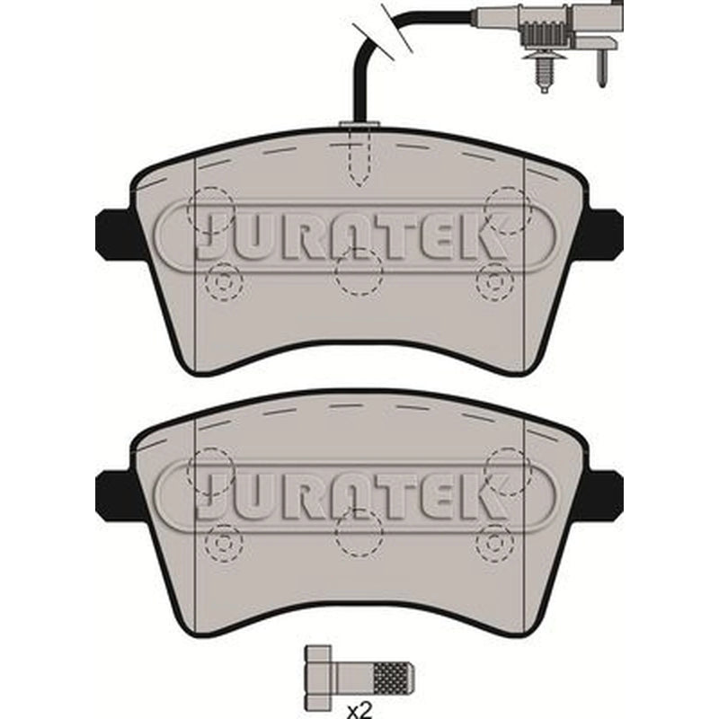 Juratek Front Brake Pad Set fits Nissan NV250 2019 on