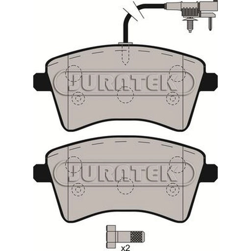 Juratek Front Brake Pad Set fits Nissan NV250 2019 on