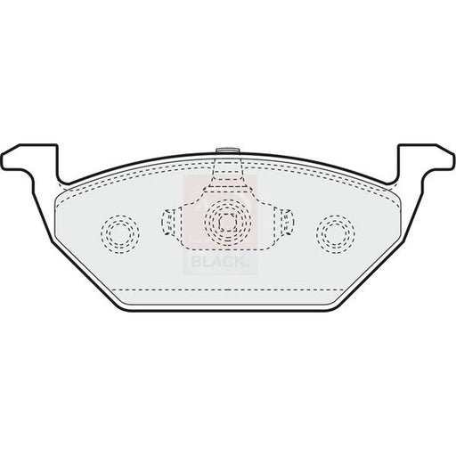 Apec Black Front Brake Pad Set fits Audi A1 2010-2018 1.0 1.2 1.4 1.6