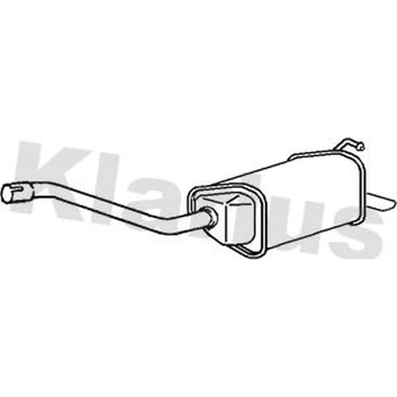 Klarius Box With Tail Pipe Rear fits Ford Mondeo III Turnier 2000-2007 2.0 2.2