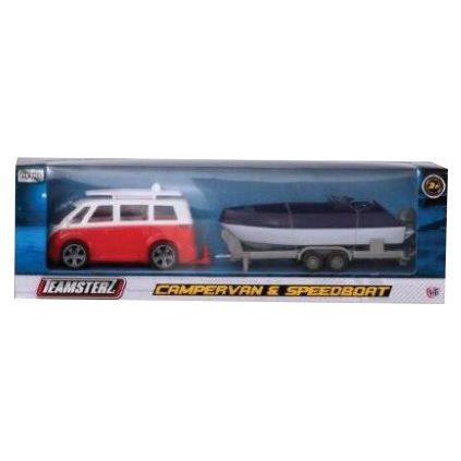 Camper Van Speedboat die cast model set M0032 UK Camping And Leisure - Dynamic Drive