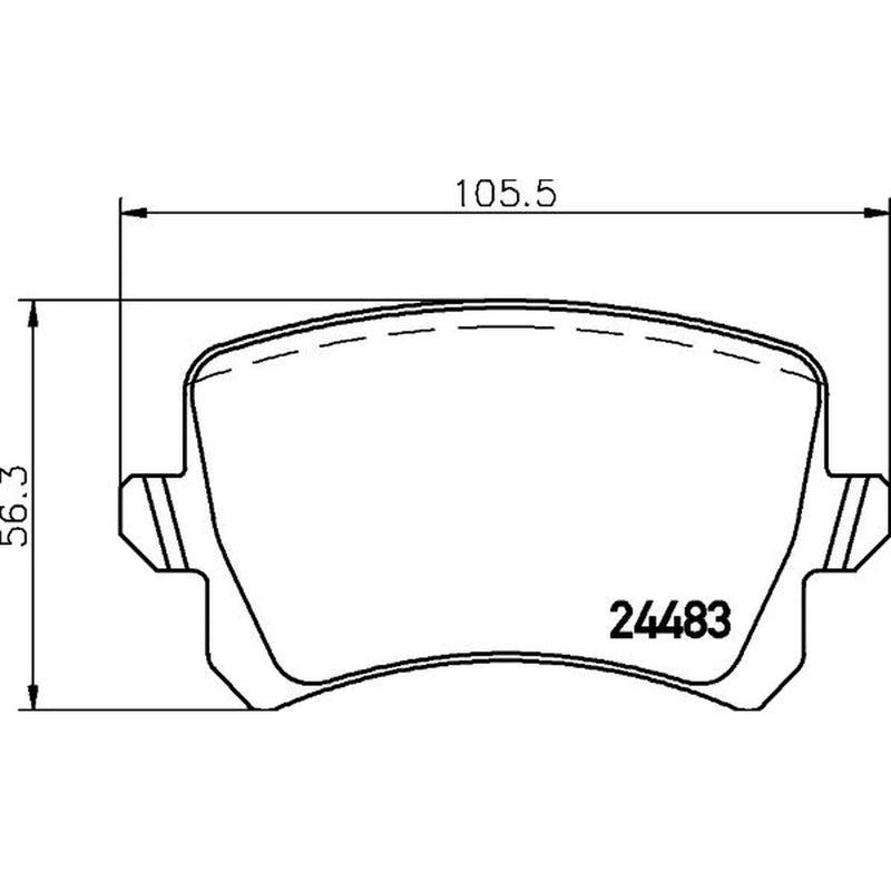 DON Rear Brake Pad Set fits Audi Q3 2011-2018 1.4 2.0