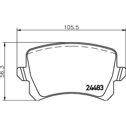 Mintex Rear Brake Pad Set fits Audi Q3 2011-2018 1.4 2.0