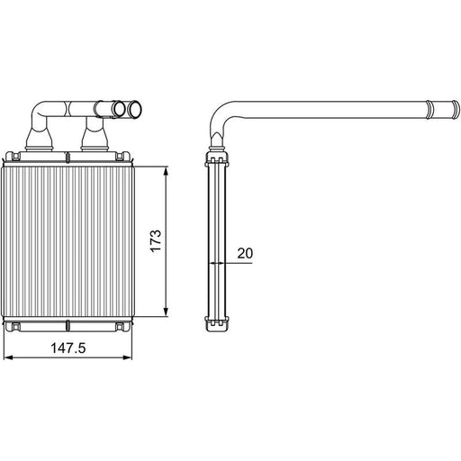 Valeo Heater Matrix Core Heat Exchanger 811540