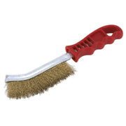 Sealey Wire Brush Brassed Steel Plastic Handle WB05/R Sealey - Dynamic Drive