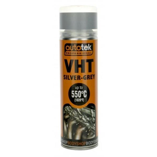 Autotek VHT Paint Silver Grey 500ml Aerosol Spray On Paint - image 1