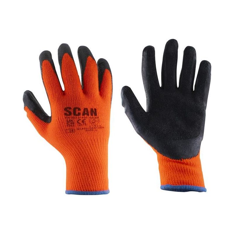 Scan Thermal Latex Coated Gloves - XL(Size 10) Scan - Dynamic Drive