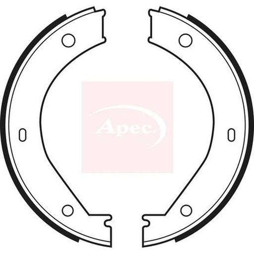 Apec Parking Brake Shoe Set fits BMW 3 1992-1999 3.0 3.2