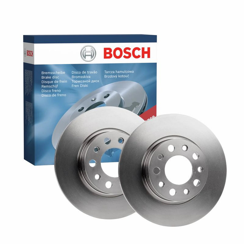 Bosch 2 x Solid Rear Brake Discs 0986479292-x2