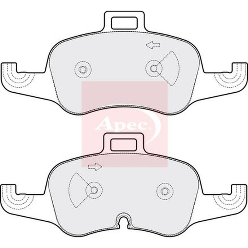Apec Front Brake Pad Set fits Audi Tt 2014-2015 2.0