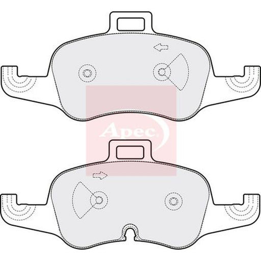 Apec Front Brake Pad Set fits Audi Tt 2014-2015 2.0