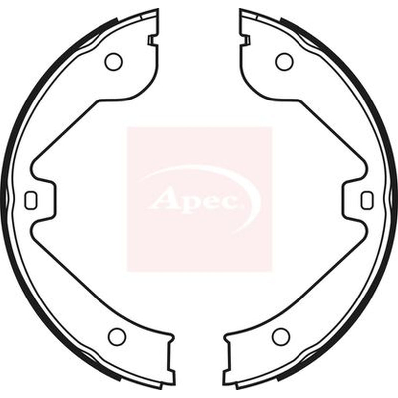 Apec Parking Brake Shoe Set fits Audi Q7 2006-2015 3.0 3.6 4.2 6.0