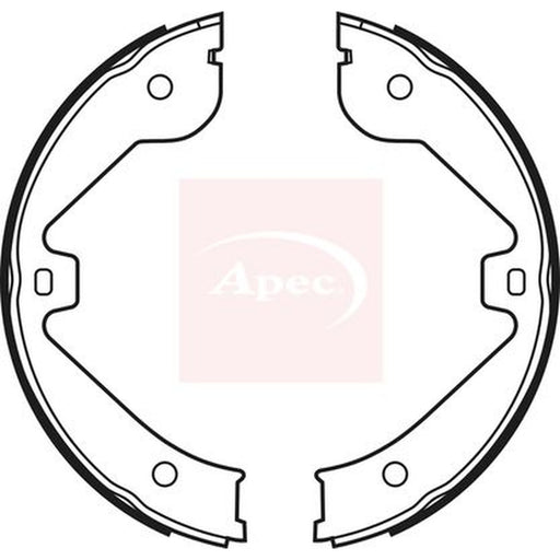 Apec Parking Brake Shoe Set fits Audi Q7 2006-2015 3.0 3.6 4.2 6.0