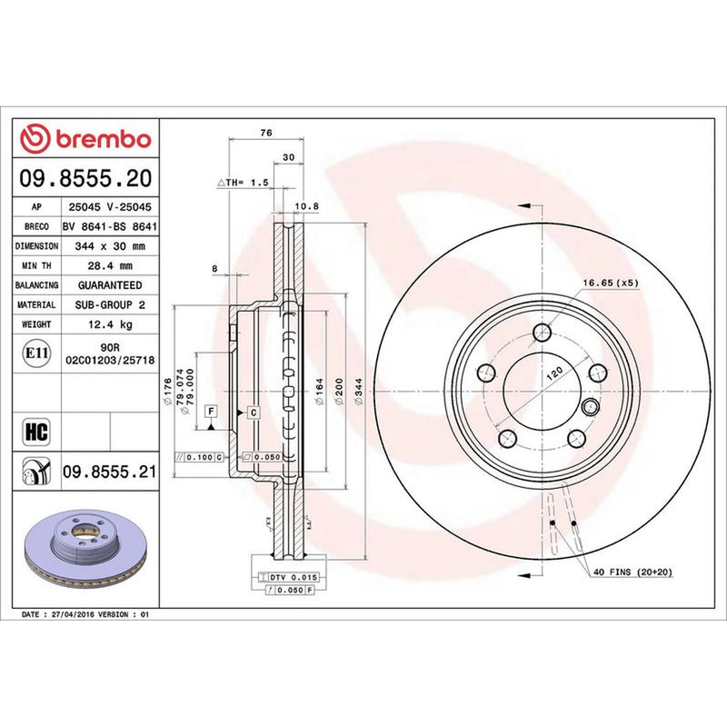 Brembo Front Brake Discs & Pads fits Land Rover Range Rover 2002-2012