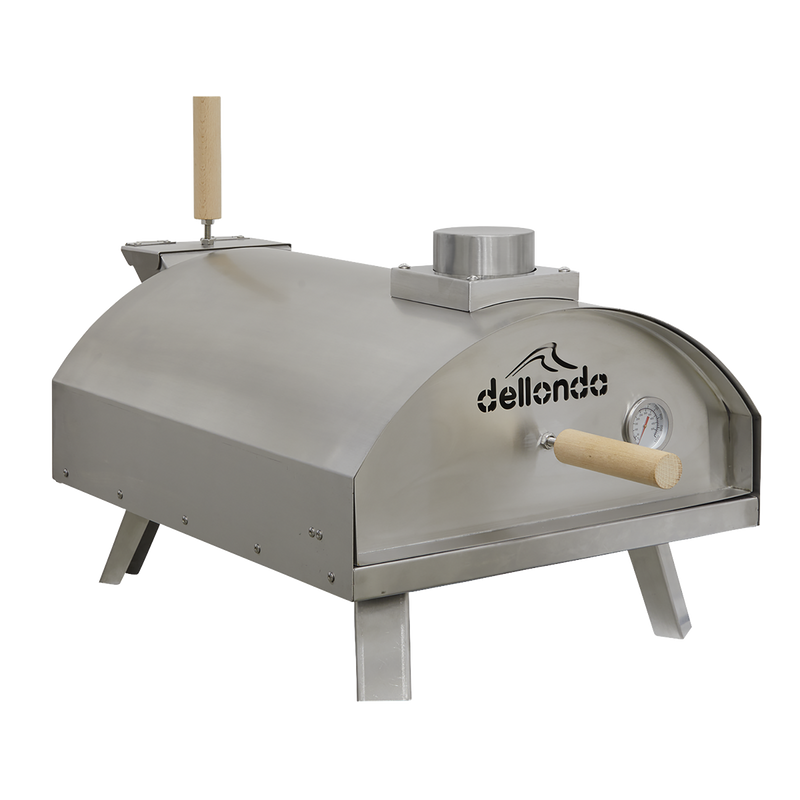Dellonda Portable Wood-Fired Pizza Oven and Smoking Oven Stainless Steel Dellonda  - Dynamic Drive
