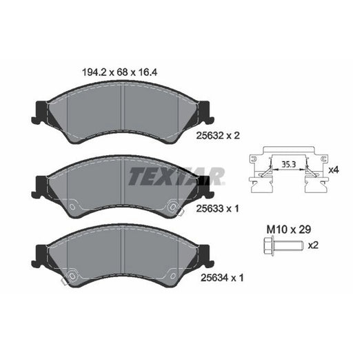 Textar Front Brake Pad Set 2563201