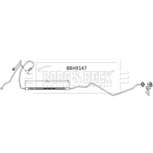 Borg & Beck Brake Hydraulic Hose Line outer BBH9147