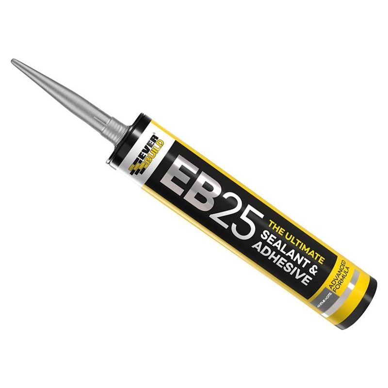 Everbuild Sika EB25 Hybrid Sealant Adhesive Anthracite 300ml Everbuild Sika - Dynamic Drive