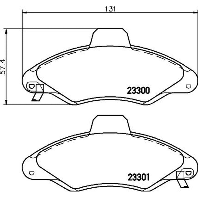 Mintex Front Brake Pad Set fits Ford Escort 1995-1999 1.3 1.4 1.6 1.8