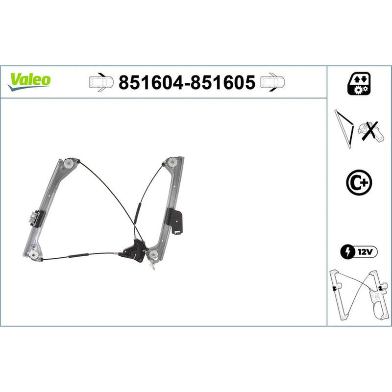 Valeo Electric Window Regulator Lifter Left Front 851604