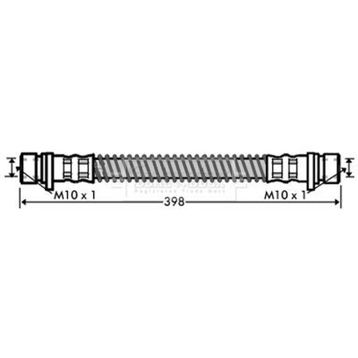 Borg & Beck Brake Hydraulic Hose Line inner BBH7336