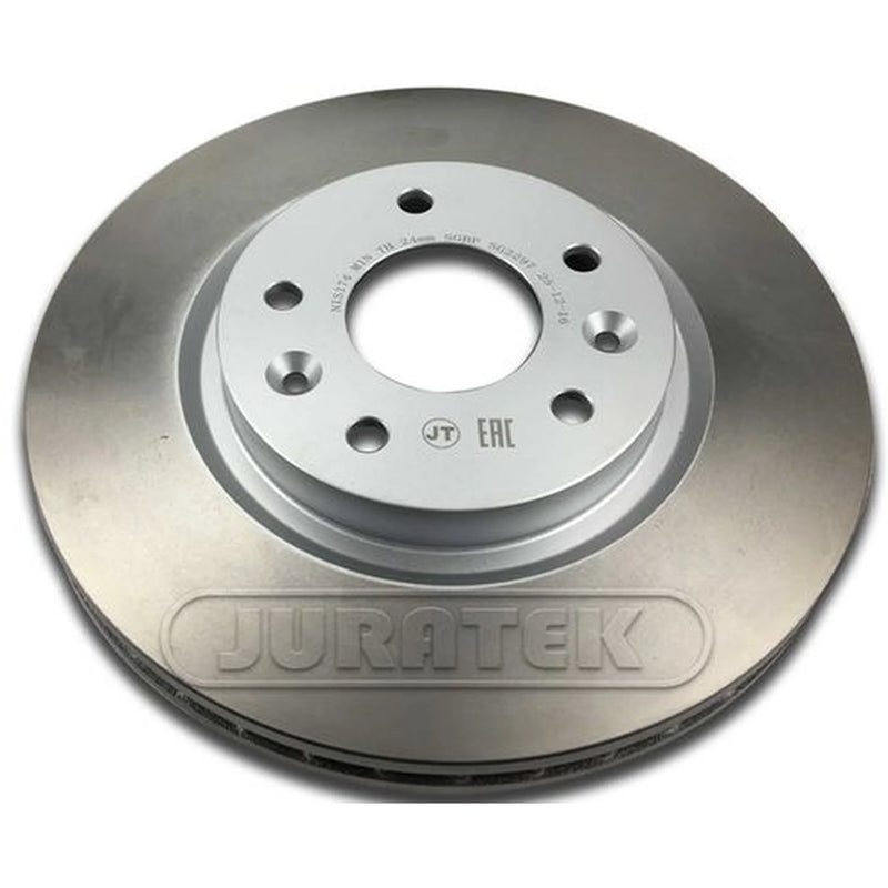 Juratek Front Brake Vented Discs & Pads fits Nissan Leaf 2010-2017