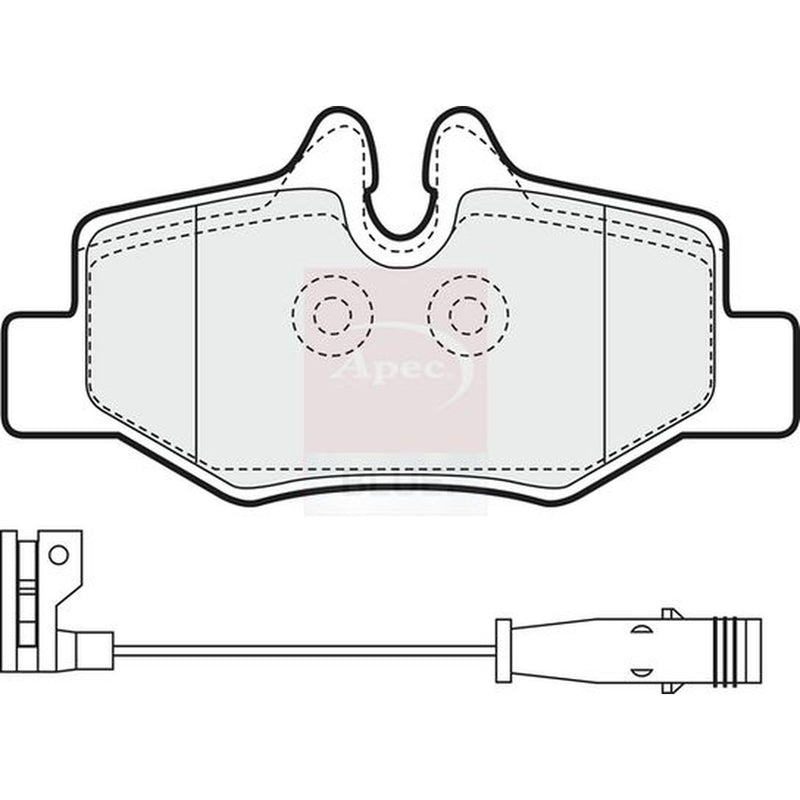 Apec Rear Brake Pad Set fits Mercedes-Benz Viano 2003-2007
