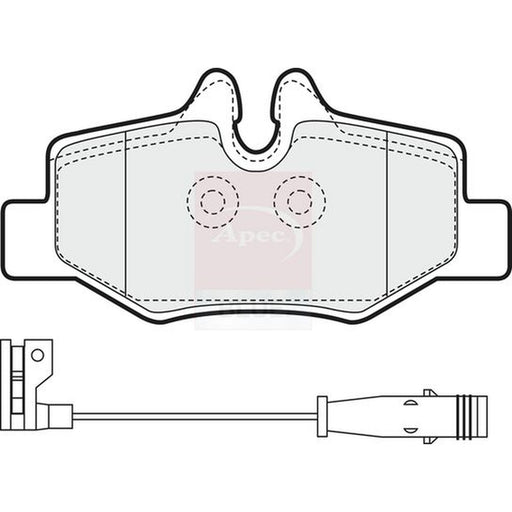 Apec Rear Brake Pad Set fits Mercedes-Benz Viano 2003-2007