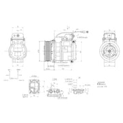 Hella Air Conditioning Compressor fits Mercedes-Benz Actros 1996-2003