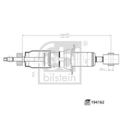 Febi Shock Absorber Damper Strut Front Right 194162