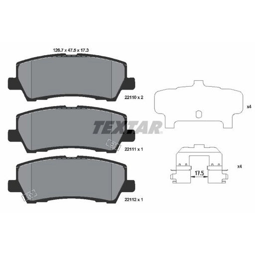 Textar Rear Brake Pad Set 2211001