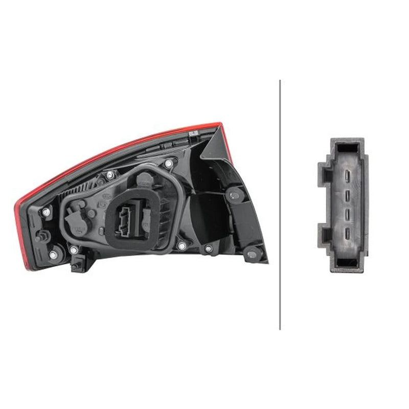 Hella Tail Light / Lamp P21W Right fits Seat Toledo IV 2012-2019 1.0 1.2 1.4 1.6
