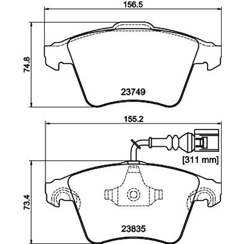 DON Front & Rear Pads fits VW Touareg 2003-2010 2.5 3.0