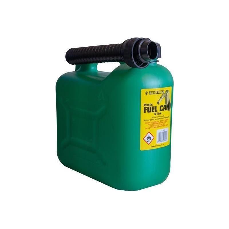Silverhook Unleaded Petrol Can & Spout Green 5 litre Silverhook - Town Tools