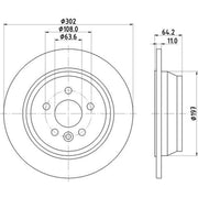 Mintex 2 x Solid Brake Discs fits Land Rover Freelander 2 2006-2014 2.0 2.2 3.2