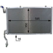 Mahle Air Conditioning Condenser fits Ford Fiesta VI 2013-2017 1.6