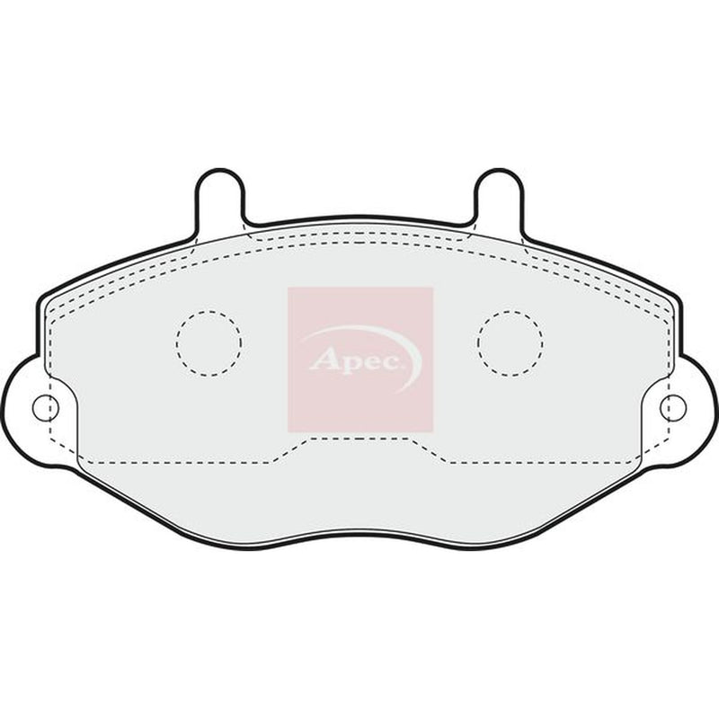 Apec Front Brake Pad Set fits Ford Transit 1991-2000 2.0 2.5