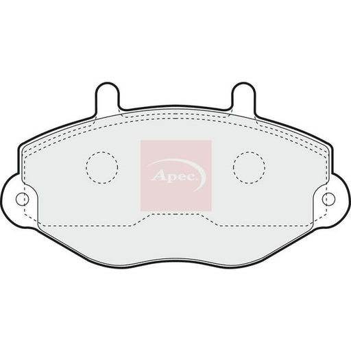 Apec Front Brake Pad Set fits Ford Transit 1991-2000 2.0 2.5