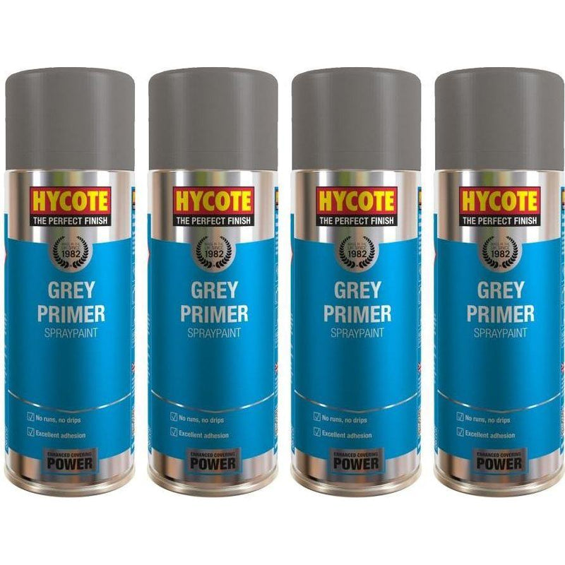 4x Hycote XUK03015 Grey Primer 400ml C/O Hycote - Town Tools 