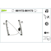Valeo Electric Window Regulator Lifter Left Front 861172