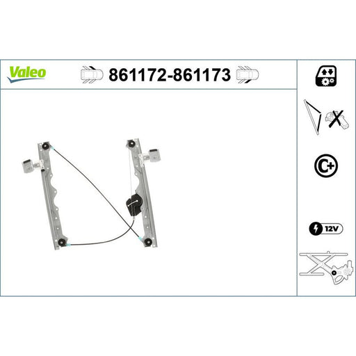 Valeo Electric Window Regulator Lifter Left Front 861172