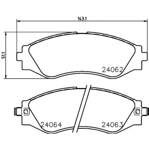 Mintex Front Brake Pad Set fits Chevrolet Epica 2005-2011 2.0 2.5