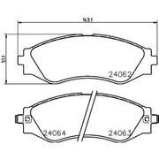DON Front Brake Pad Set fits Chevrolet Epica 2005-2011 2.0 2.5
