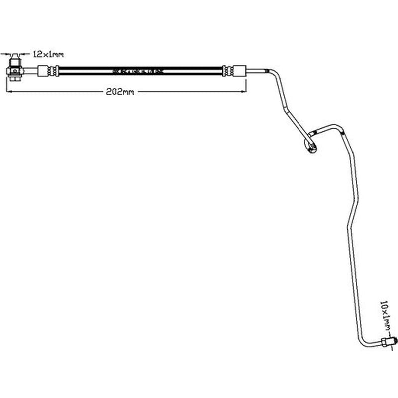 Juratek Brake Hydraulic Hose Line outer JBH1186L