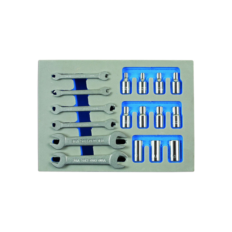 Laser BA Spanner & Socket Set 1/4"D 17pc 7132 Laser - Dynamic Drive