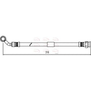Apec Brake Hydraulic Hose Line Rear fits Mazda MX-5 2005-2016 1.8 2.0