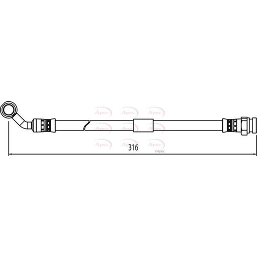 Apec Brake Hydraulic Hose Line Rear HOS4030